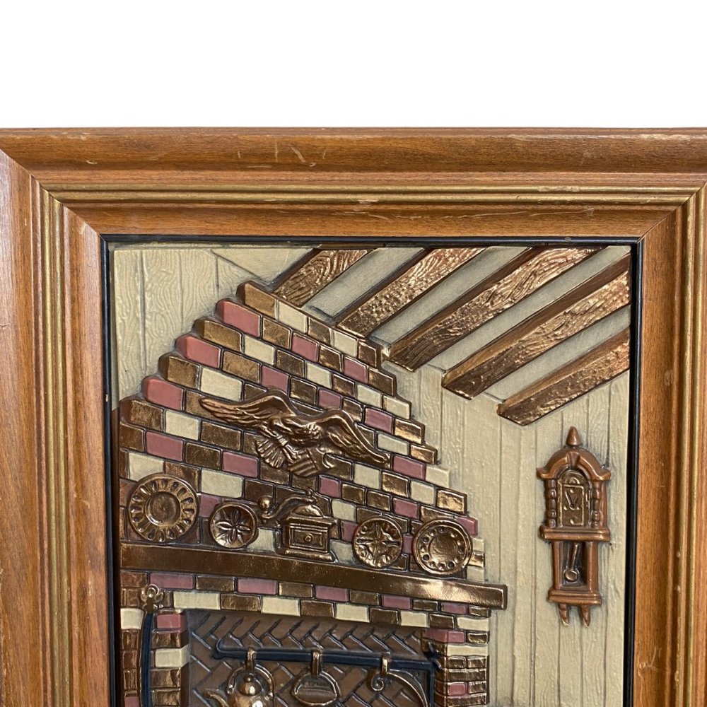 Vintage Hand Colored Turner Accessory Early American Scene 3D Wall Hangings Set - Picture 14 of 16